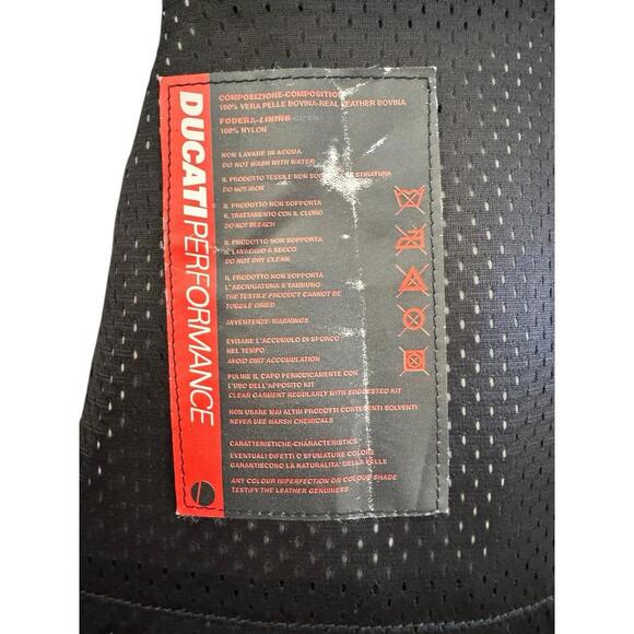 Ducati Performance Dainese Corse Leather Jacket Mens Y2K Motorcycle Biker 56 - Picture 8 of 16